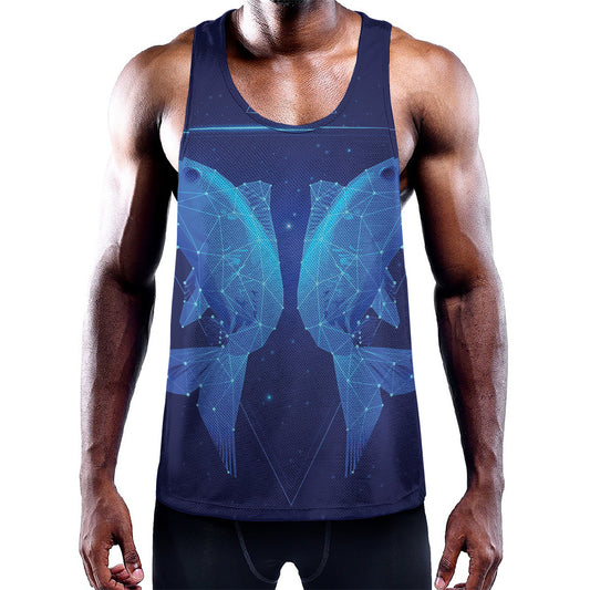Pisces Horoscope Sign Print Training Tank Top