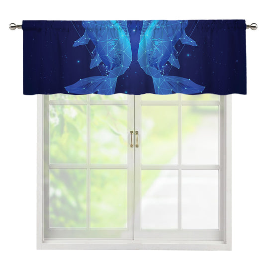 Pisces Horoscope Sign Print Window Valance