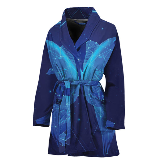 Pisces Horoscope Sign Print Women's Bathrobe
