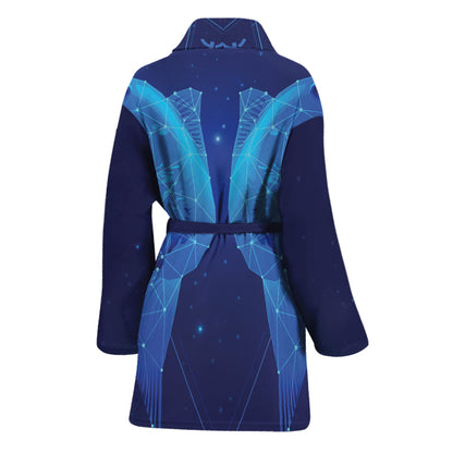 Pisces Horoscope Sign Print Women's Bathrobe