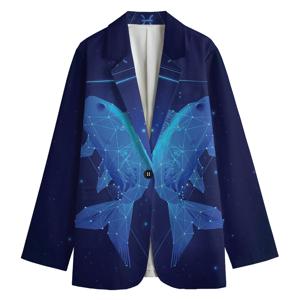 Pisces Horoscope Sign Print Women's Blazer