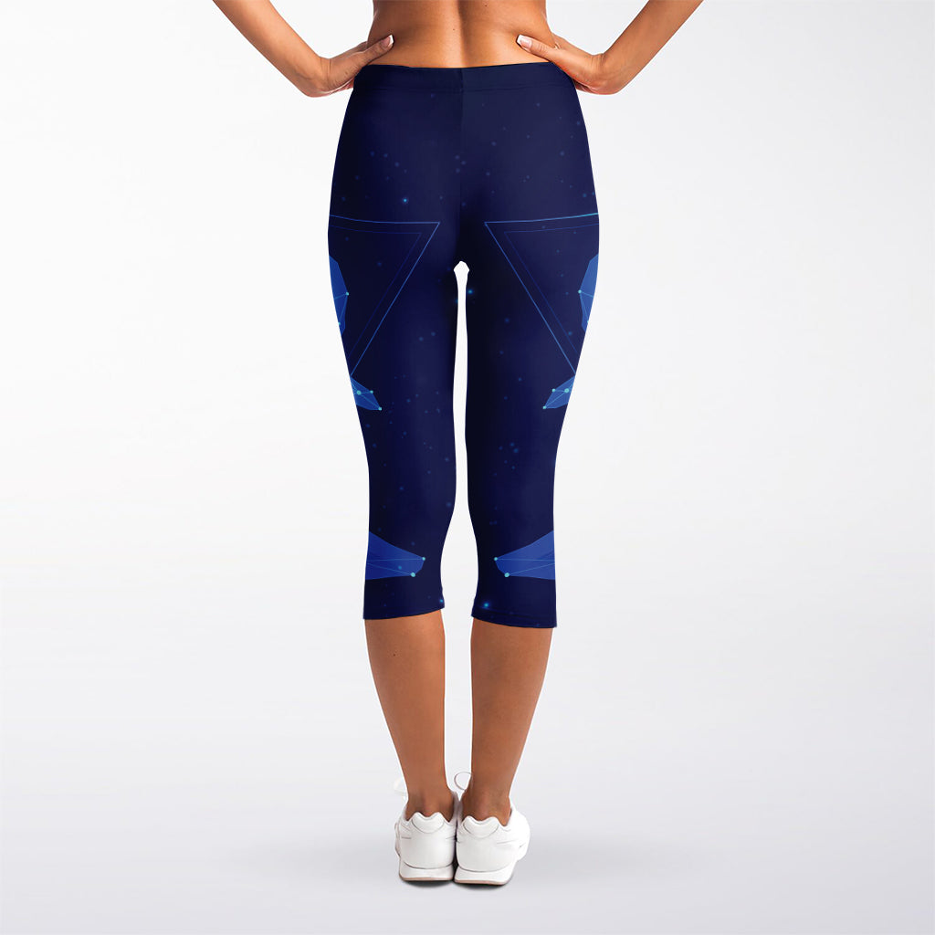 Pisces Horoscope Sign Print Women's Capri Leggings