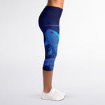 Pisces Horoscope Sign Print Women's Capri Leggings