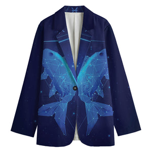 Pisces Horoscope Sign Print Women's Cotton Blazer