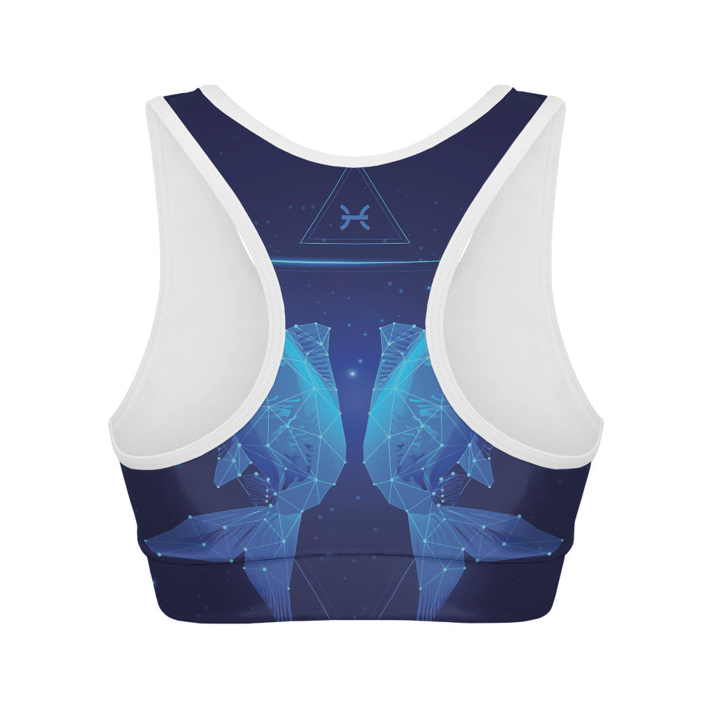 Pisces Horoscope Sign Print Women's Sports Bra