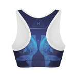 Pisces Horoscope Sign Print Women's Sports Bra