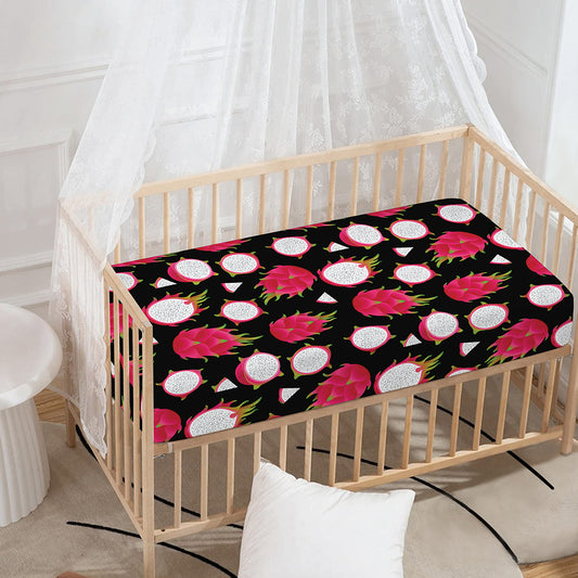 Pitaya Pattern Print Baby Crib Sheet