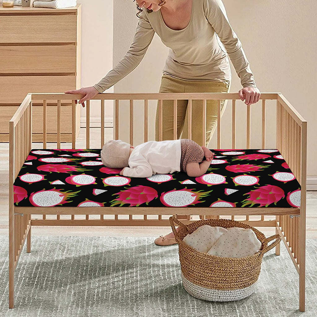 Pitaya Pattern Print Baby Crib Sheet