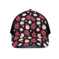 Pitaya Pattern Print Black Mesh Trucker Hat