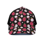Pitaya Pattern Print Black Mesh Trucker Cap