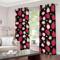 Pitaya Pattern Print Dimout Grommet Curtains