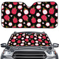 Pitaya Pattern Print Car Windshield Sun Shade