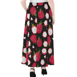 Pitaya Pattern Print Chiffon Maxi Skirt