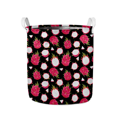 Pitaya Pattern Print Collapsible Laundry Basket
