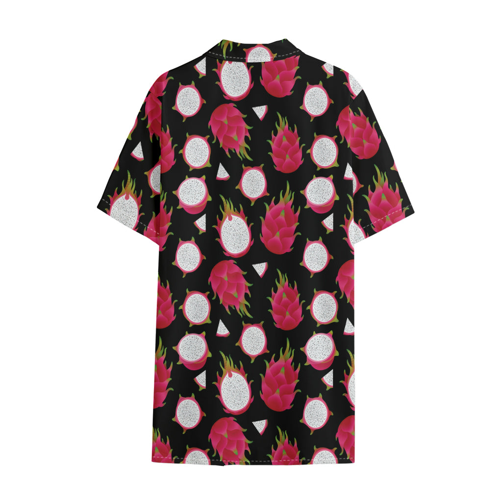 Pitaya Pattern Print Cotton Hawaiian Shirt
