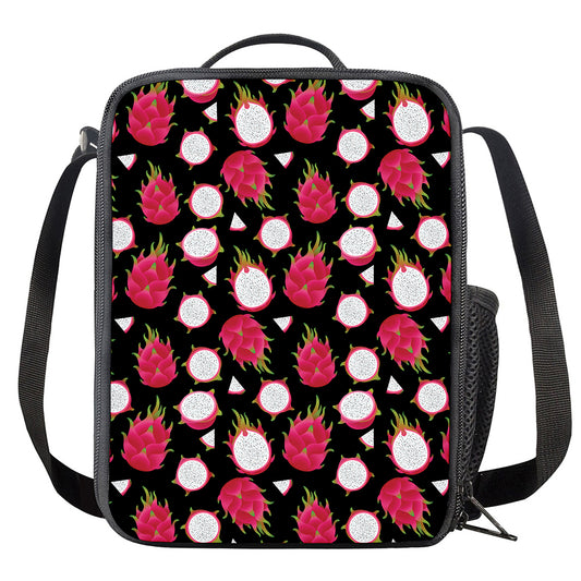 Pitaya Pattern Print Crossbody Lunch Bag