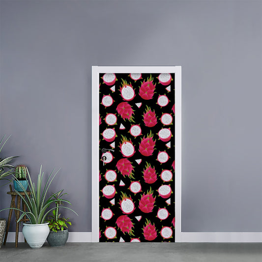 Pitaya Pattern Print Door Sticker