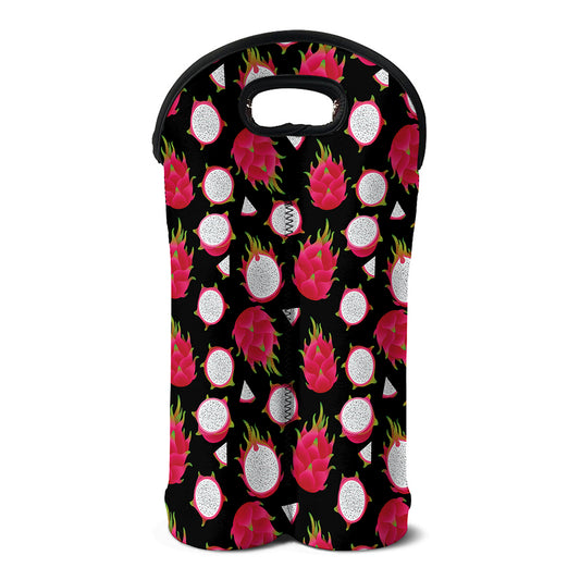 Pitaya Pattern Print Double Neoprene Wine Tote