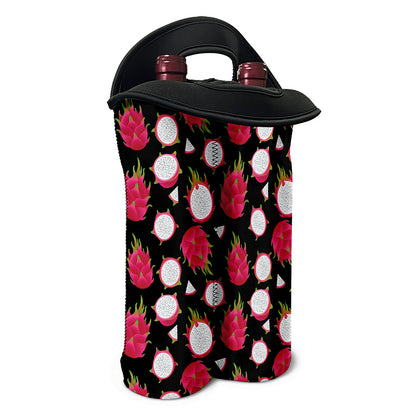 Pitaya Pattern Print Double Neoprene Wine Tote