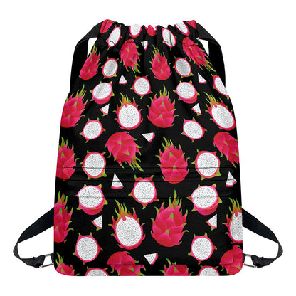 Pitaya Pattern Print Drawstring Backpack