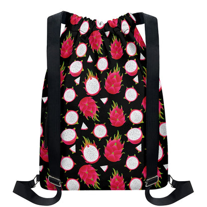 Pitaya Pattern Print Drawstring Backpack