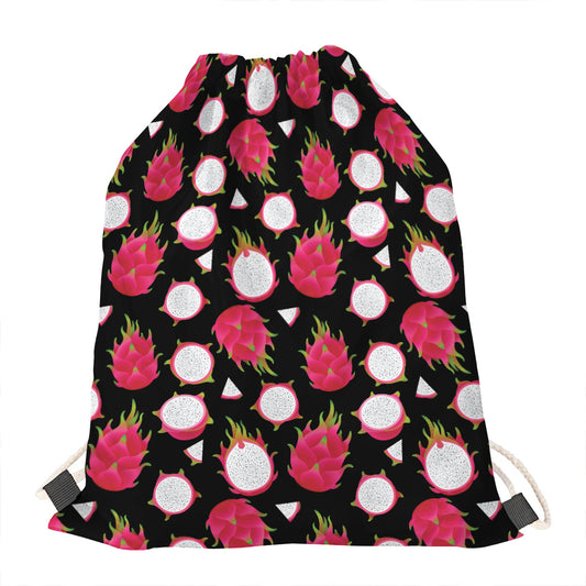 Pitaya Pattern Print Drawstring Bag