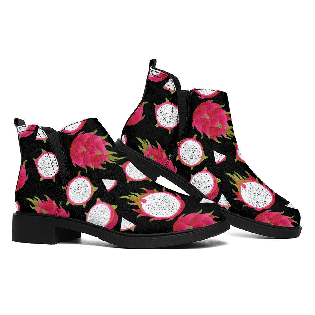 Pitaya Pattern Print Flat Ankle Boots