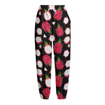 Pitaya Pattern Print Fleece Lined Knit Pants