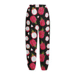 Pitaya Pattern Print Fleece Lined Knit Pants
