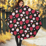 Pitaya Pattern Print Foldable Umbrella