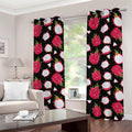 Pitaya Pattern Print Grommet Curtains