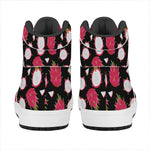 Pitaya Pattern Print High Top Leather Sneakers