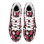 Pitaya Pattern Print High Top Leather Sneakers