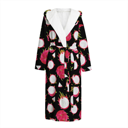 Pitaya Pattern Print Hooded Bathrobe