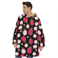 Pitaya Pattern Print Hoodie Blanket