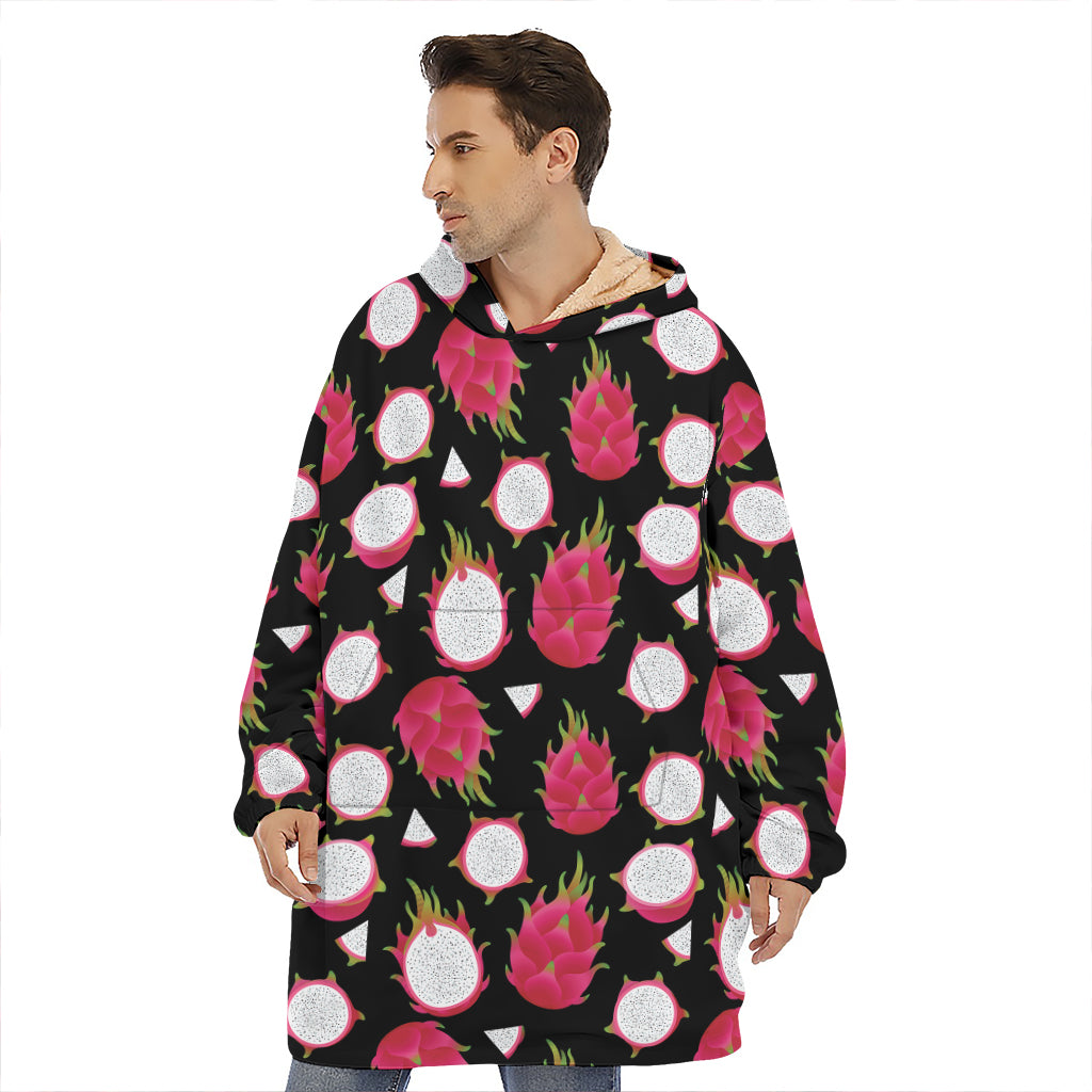 Pitaya Pattern Print Hoodie Blanket