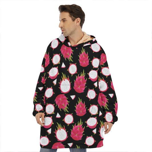 Pitaya Pattern Print Hoodie Blanket
