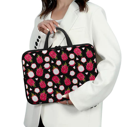 Pitaya Pattern Print Laptop Sleeve With Handle