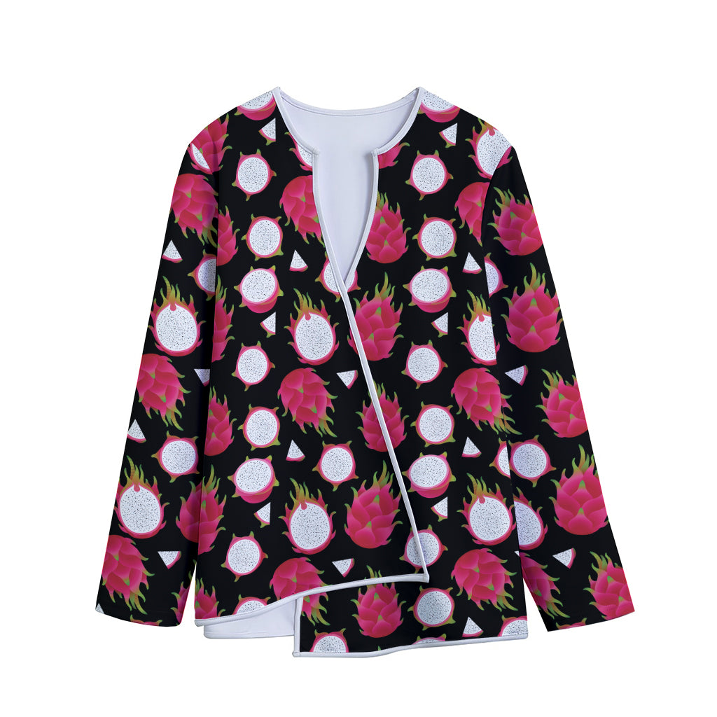 Pitaya Pattern Print Long Sleeve Short Coat