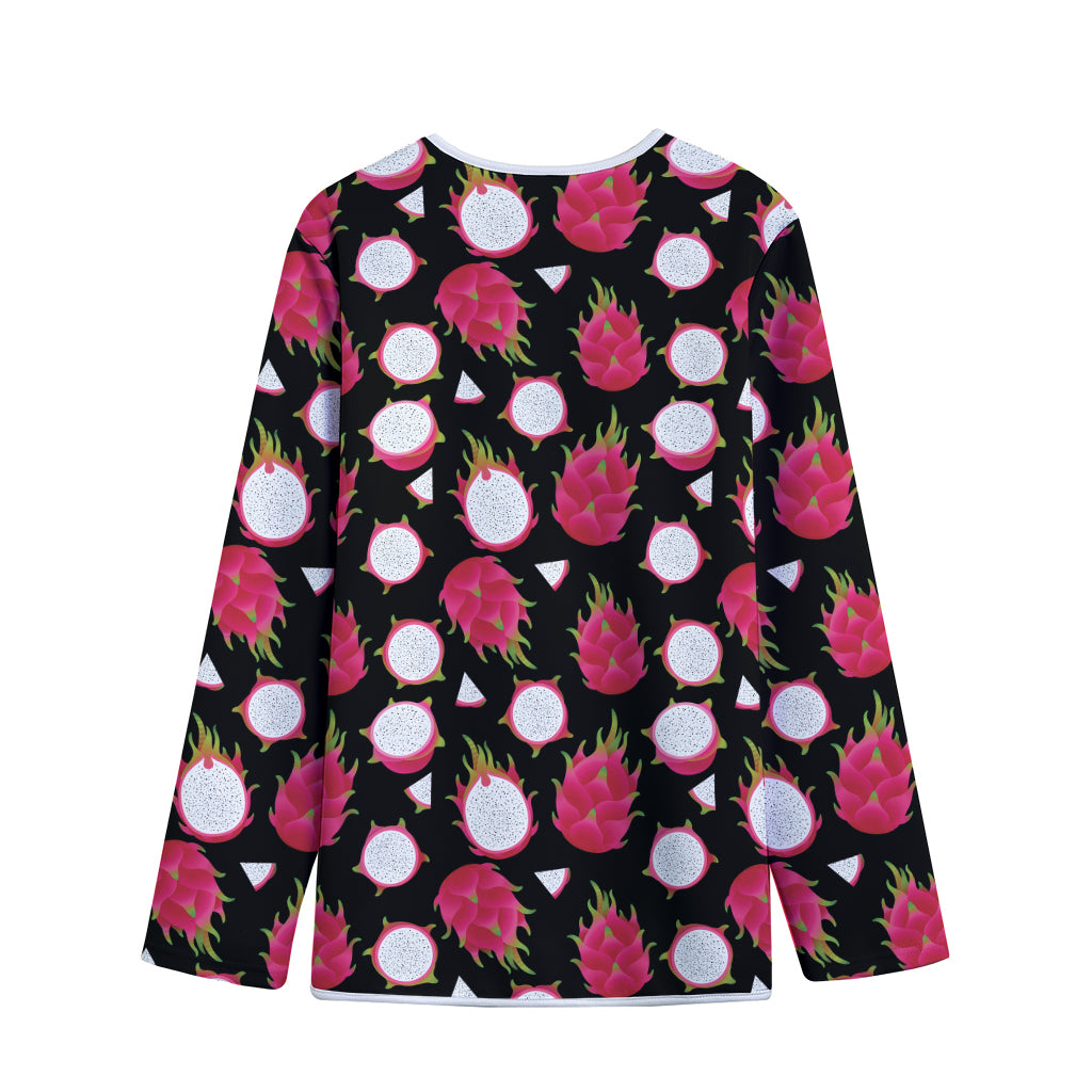 Pitaya Pattern Print Long Sleeve Short Coat