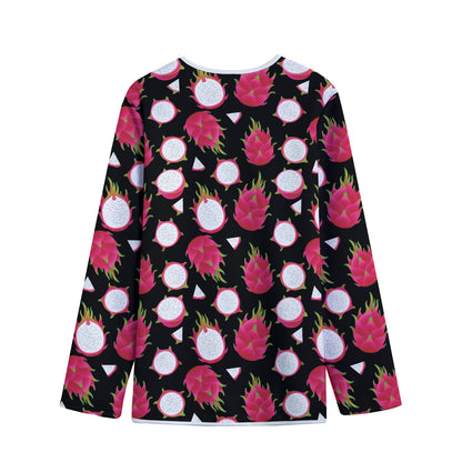 Pitaya Pattern Print Long Sleeve Short Coat