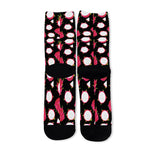 Pitaya Pattern Print Long Socks