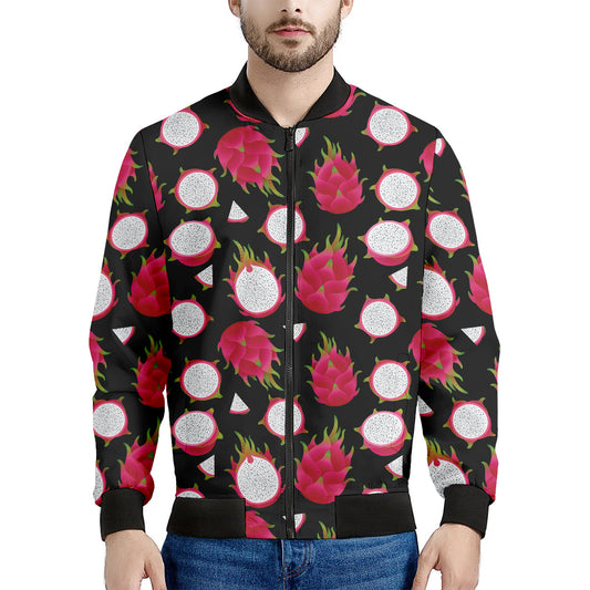 Pitaya Pattern Print Men's Bomber Jacket