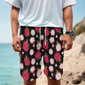 Pitaya Pattern Print Men's Cargo Shorts