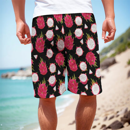 Pitaya Pattern Print Men's Cargo Shorts