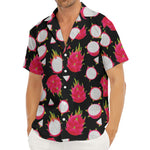 Pitaya Pattern Print Men's Deep V-Neck Shirt