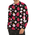 Pitaya Pattern Print Men's Long Sleeve Rash Guard