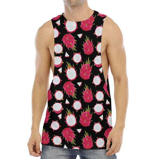 Pitaya Pattern Print Men's Muscle Tank Top
