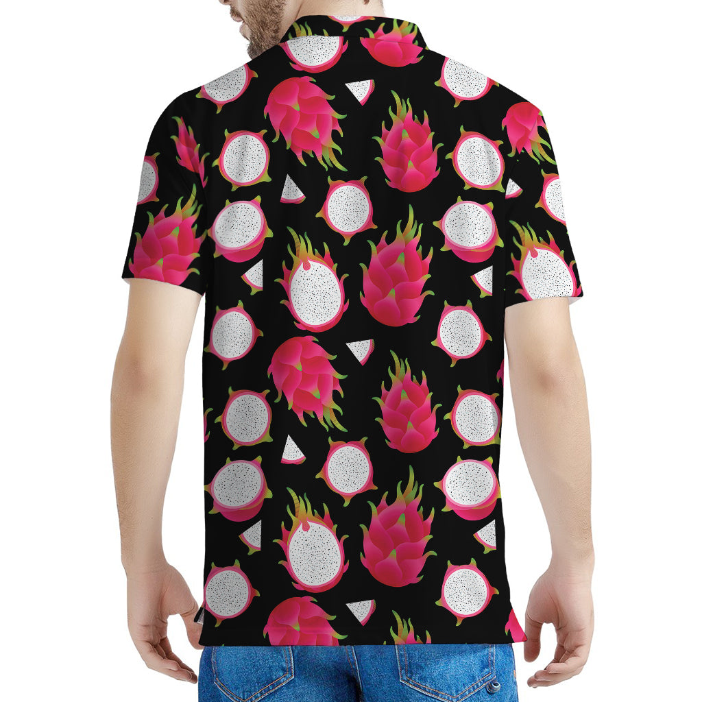 Pitaya Pattern Print Men's Polo Shirt