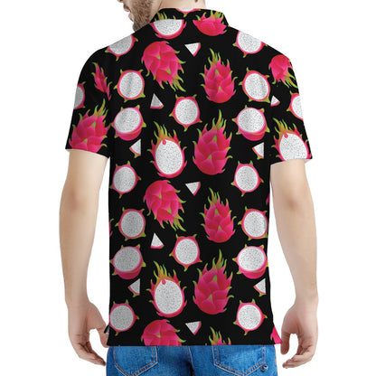 Pitaya Pattern Print Men's Polo Shirt